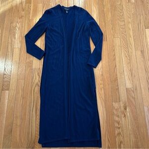 White House Black Market Navy Blue Long Cardigan